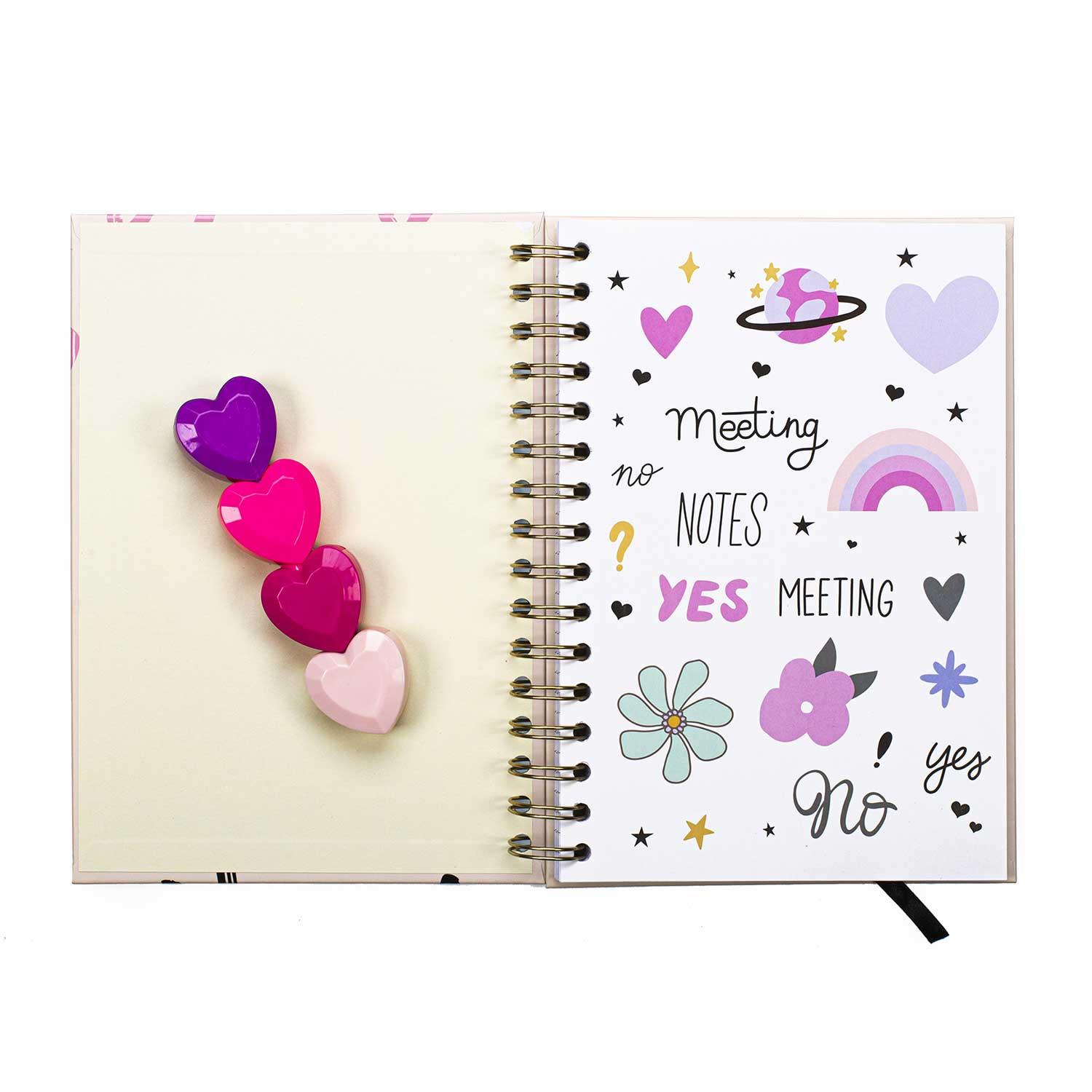 Spiralni notes A5 + 4 mini signira 