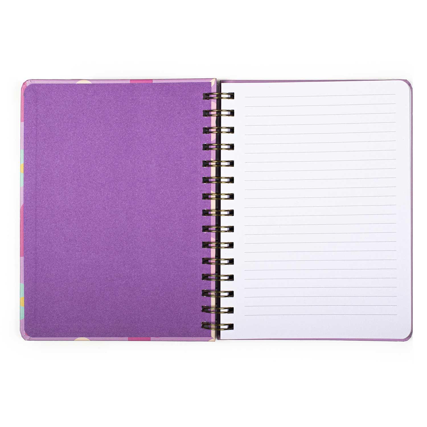 Notes sa spiralom + 4 gel olovke + stikeri 