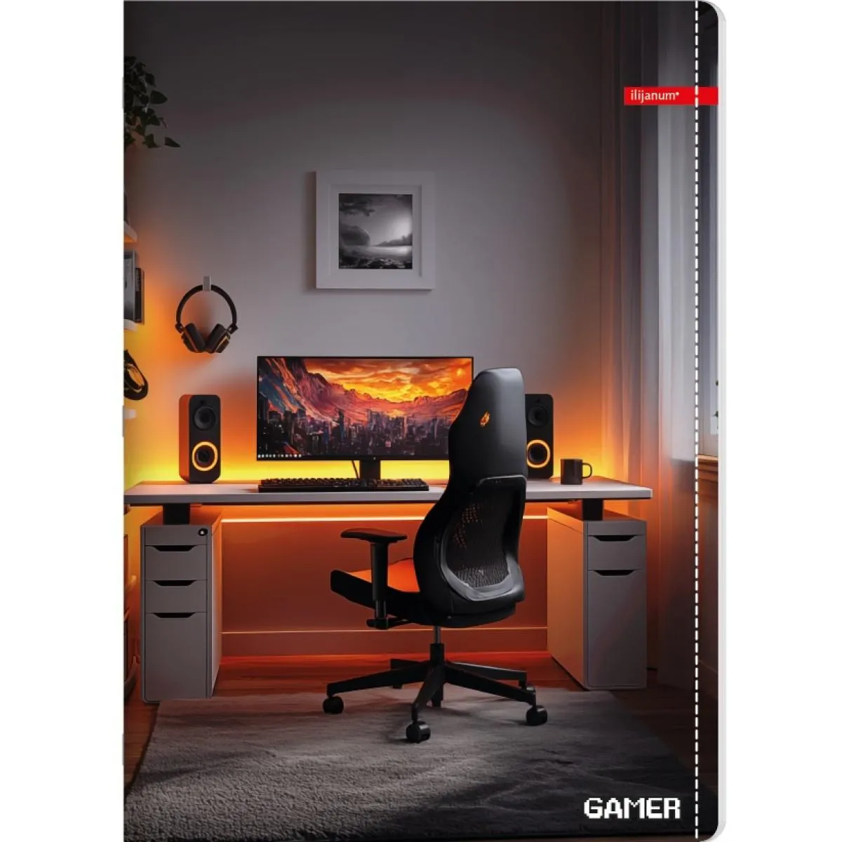 Sveska uske i široke linije A4 GAMER 52 lista (Više vrsta) 