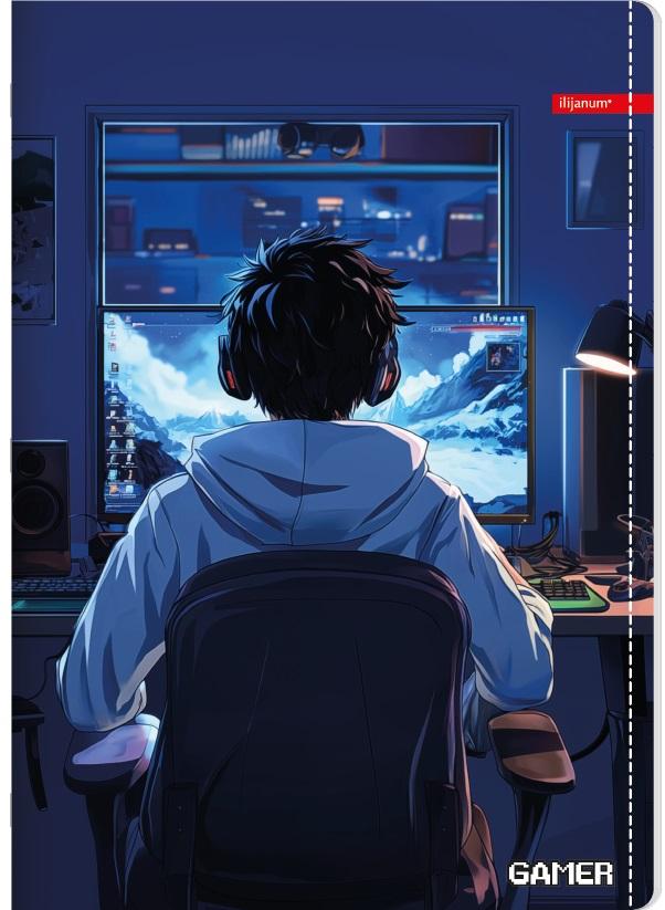 Sveska na kvadratiće A5 GAMER 52 lista (Više vrsta) 