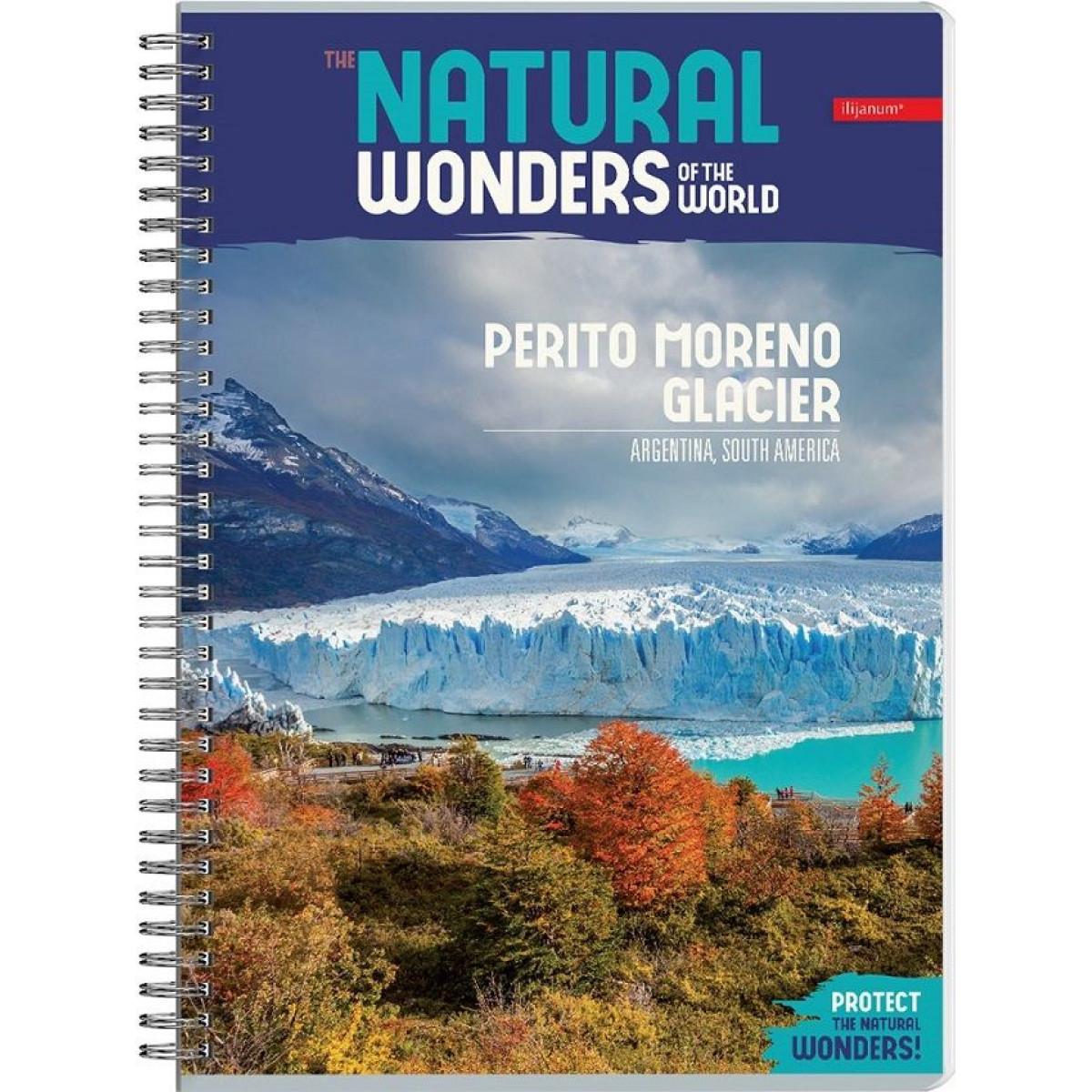 Sveska na linije A4 sa spiralom NATURAL WONDERS 80 listova (Više vrsta) 