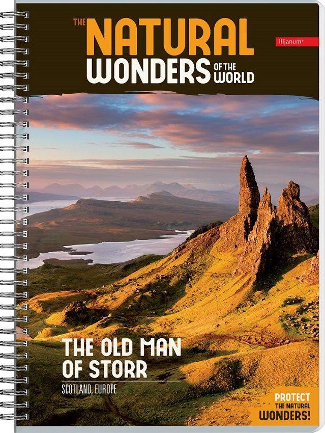 Sveska na linije A4 sa spiralom NATURAL WONDERS 80 listova (Više vrsta) 