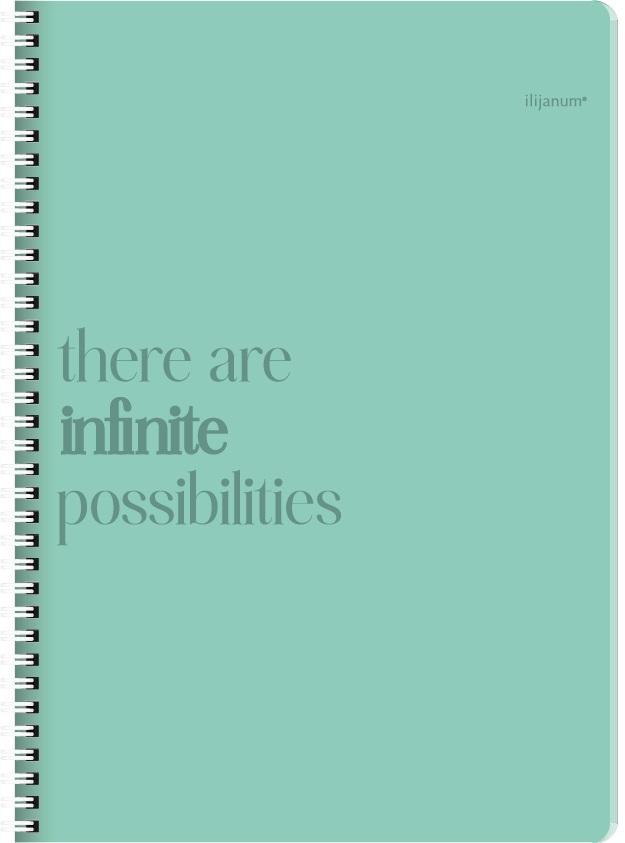 Sveska na linije A4 sa spiralom INFINITY 120 listova, tvrd povez (Više vrsta) 