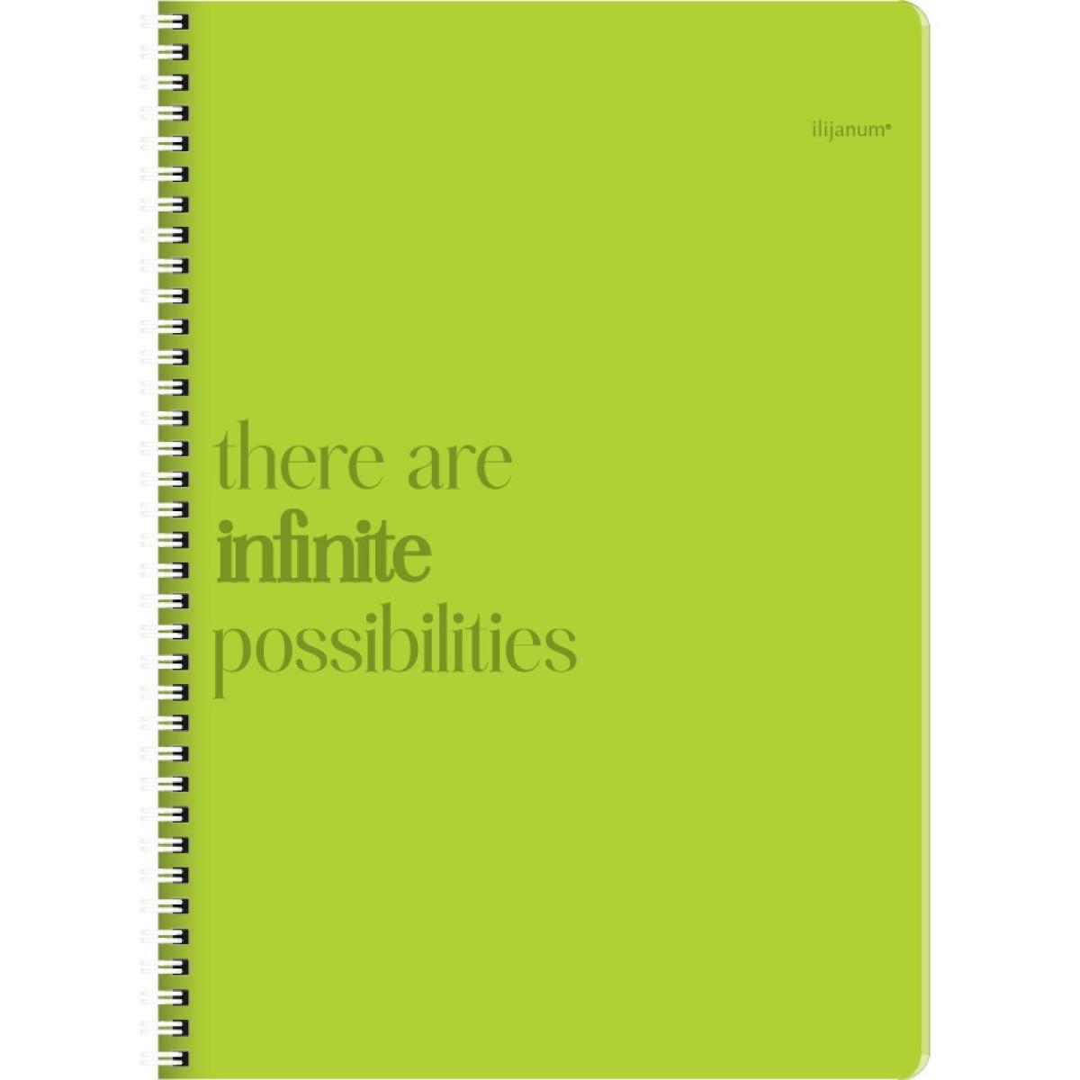 Sveska na kvadratiće A5 sa spiralom INFINITY 120 listova, tvrd povez 