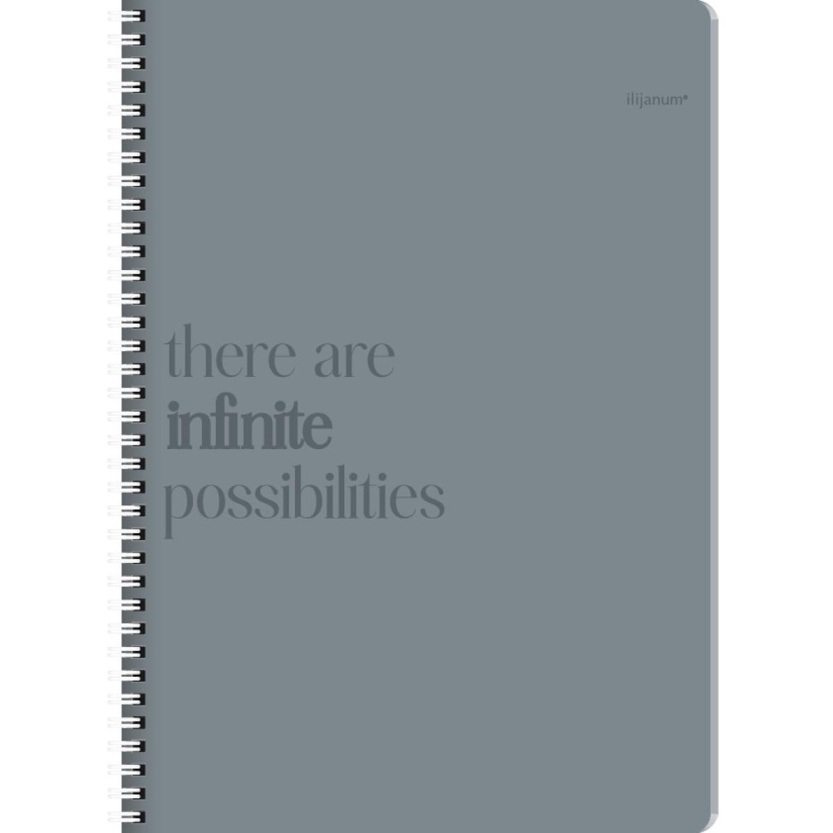 Sveska na kvadratiće A5 sa spiralom INFINITY 120 listova, tvrd povez 