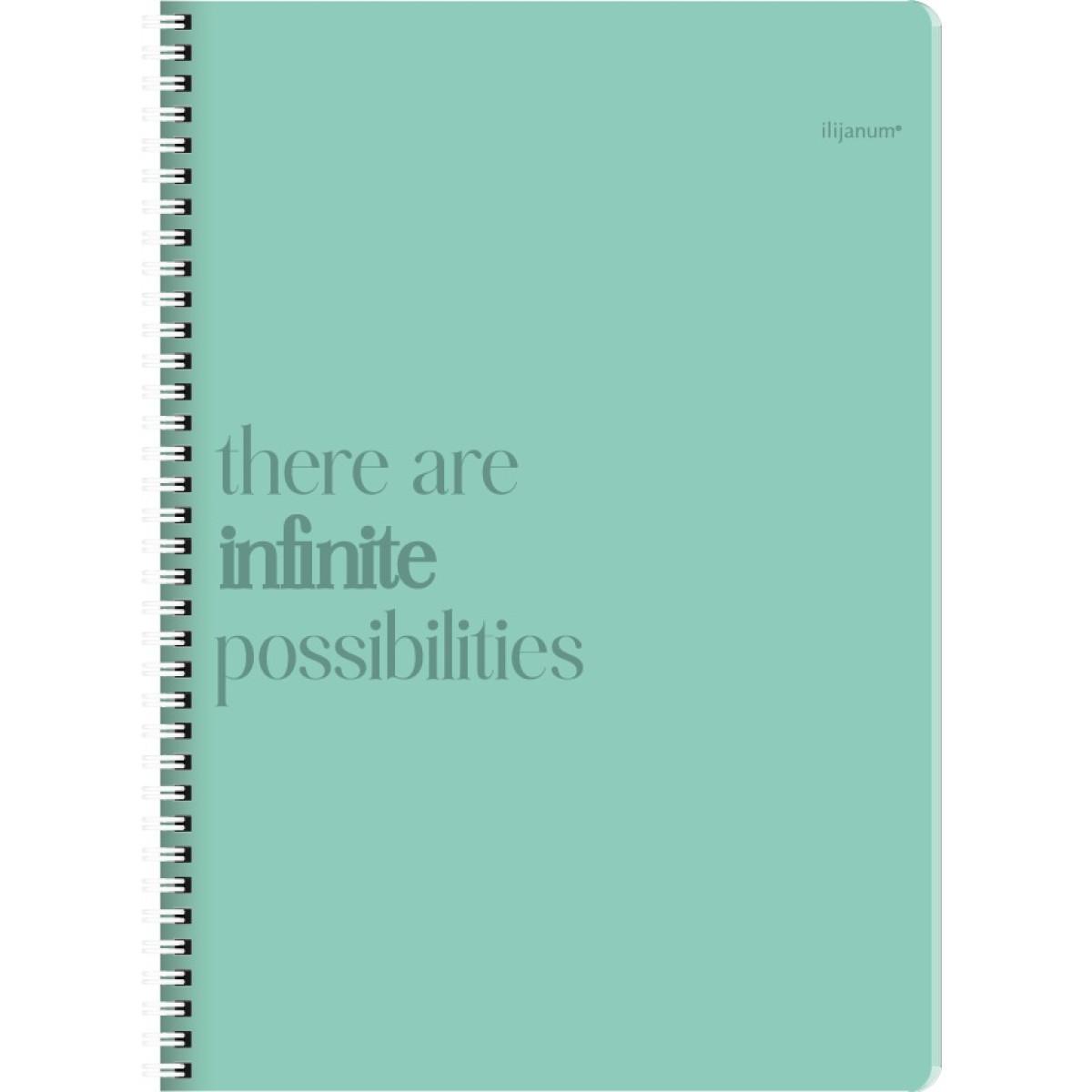 Sveska na linije A5 sa spiralom INFINITY 120 listova, tvrd povez (Više vrsta) 