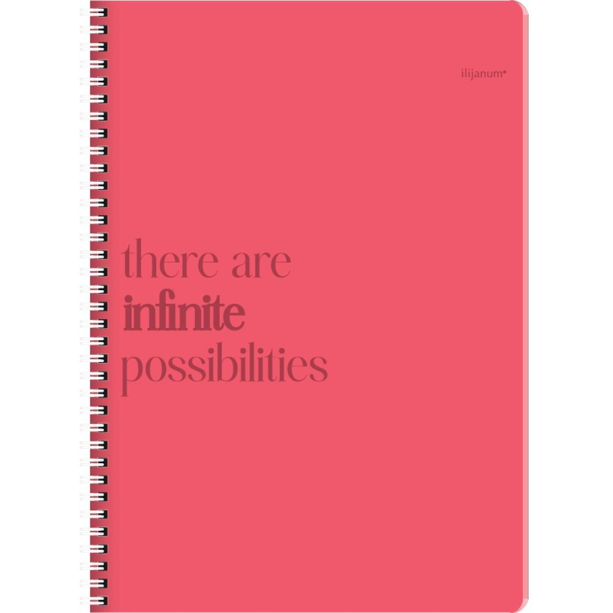 Sveska na linije A5 sa spiralom INFINITY 120 listova, tvrd povez (Više vrsta) 