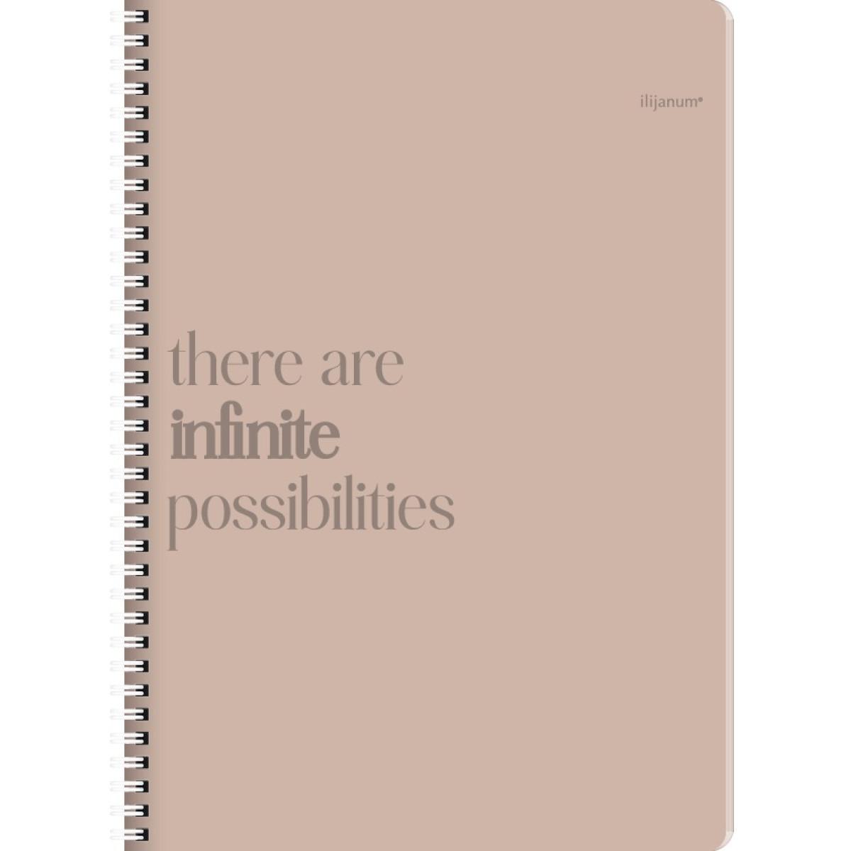 Sveska na kvadratiće A6 sa spiralom INFINITY 120 listova, tvrd povez 