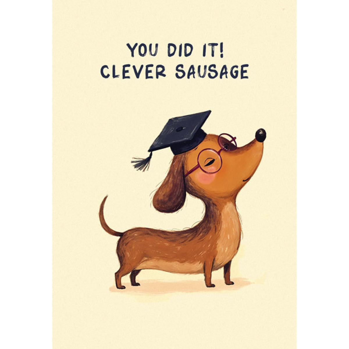 Čestitka za diplomiranje CLEVER SAUSAGE 