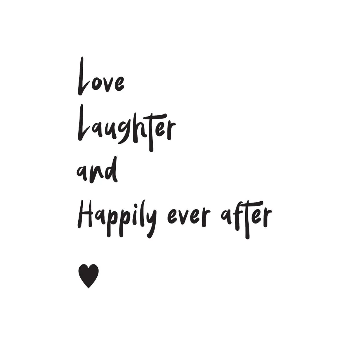 Čestitka za venčanje LOVE, LAUGHTER AND HAPPILY EVER... 