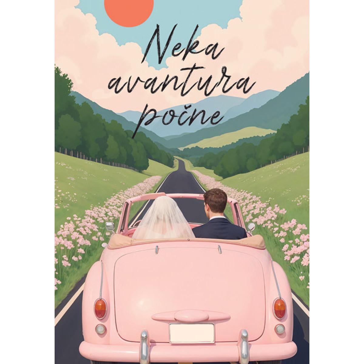 Čestitka za venčanje NEKA AVANTURA POČNE 