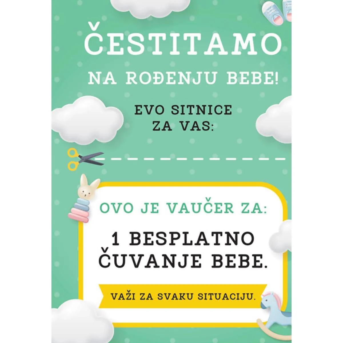 Čestitka za rođenje deteta KUPON 
