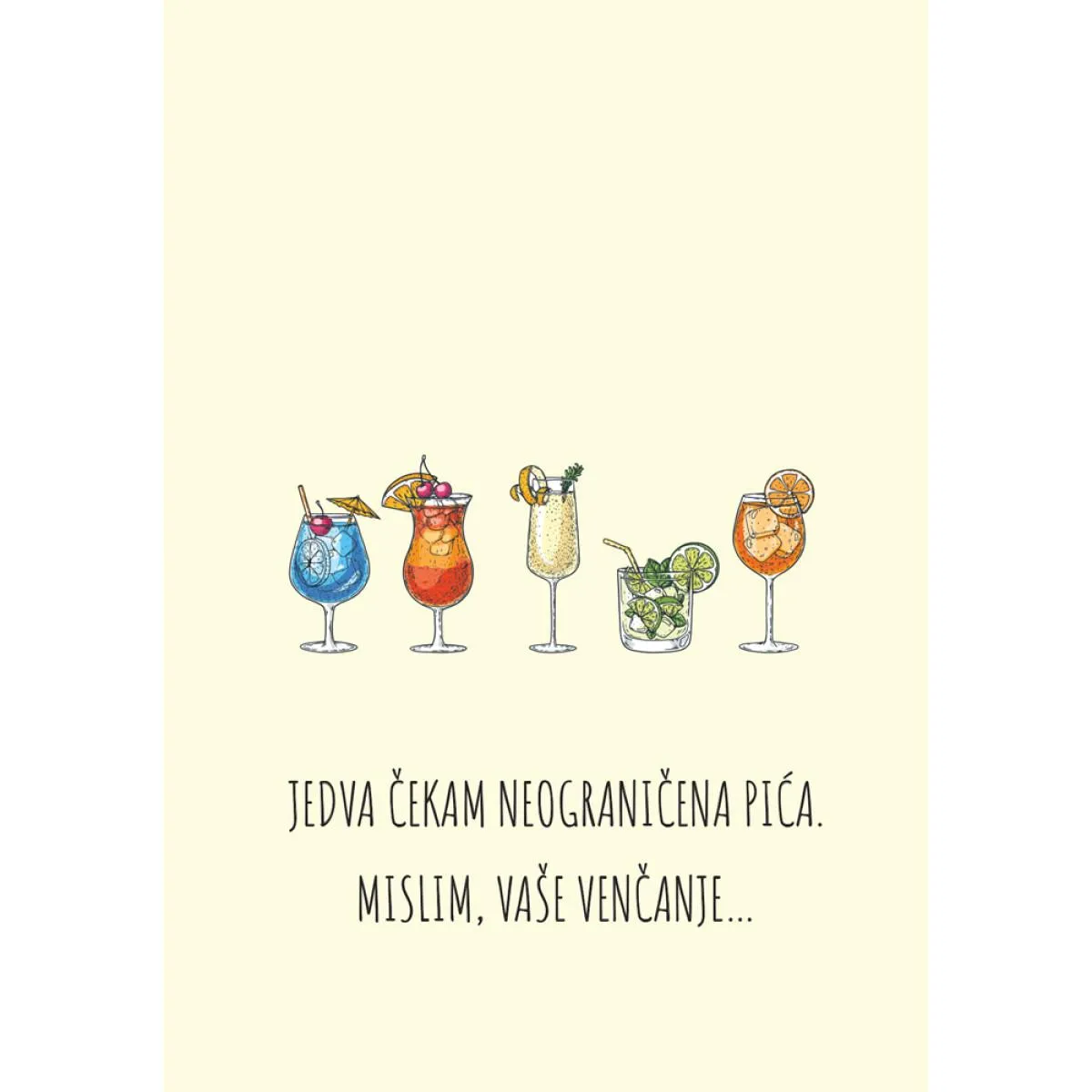 Čestitka za venčanje NEOGRANIČENA PIĆA 