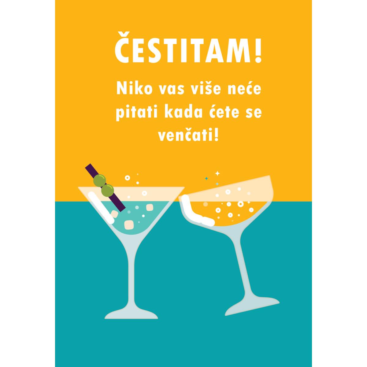 Čestitka za venčanje NIKO VAS VIŠE NEĆE PITATI 