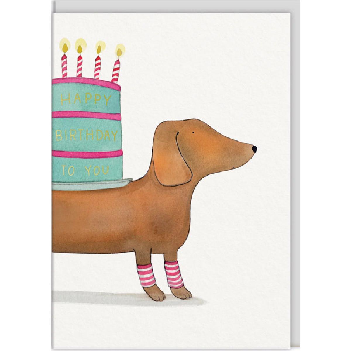 Rođendanska čestitka BIRTHDAY DACHSHUND 