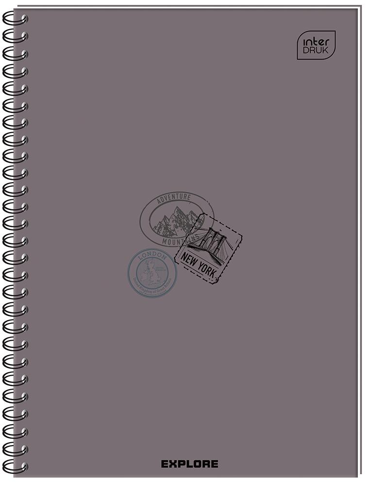 Spiralni notes A5, tvrde korice, 100 listova na kvadratiće (Više vrsta) 