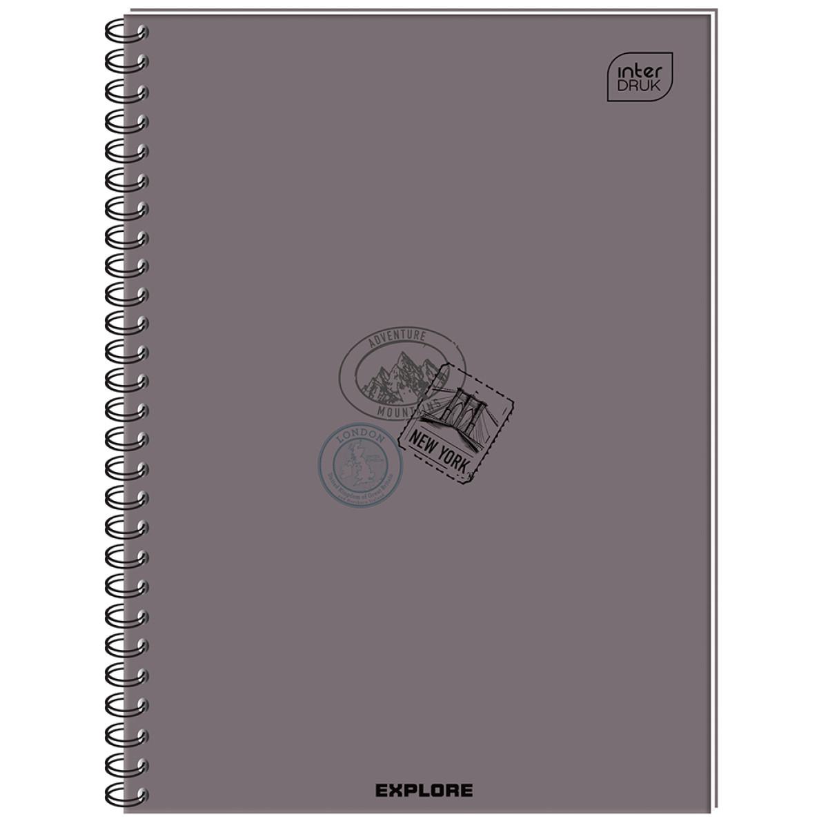 Spiralni notes A5, tvrde korice, 100 listova na kvadratiće (Više vrsta) 