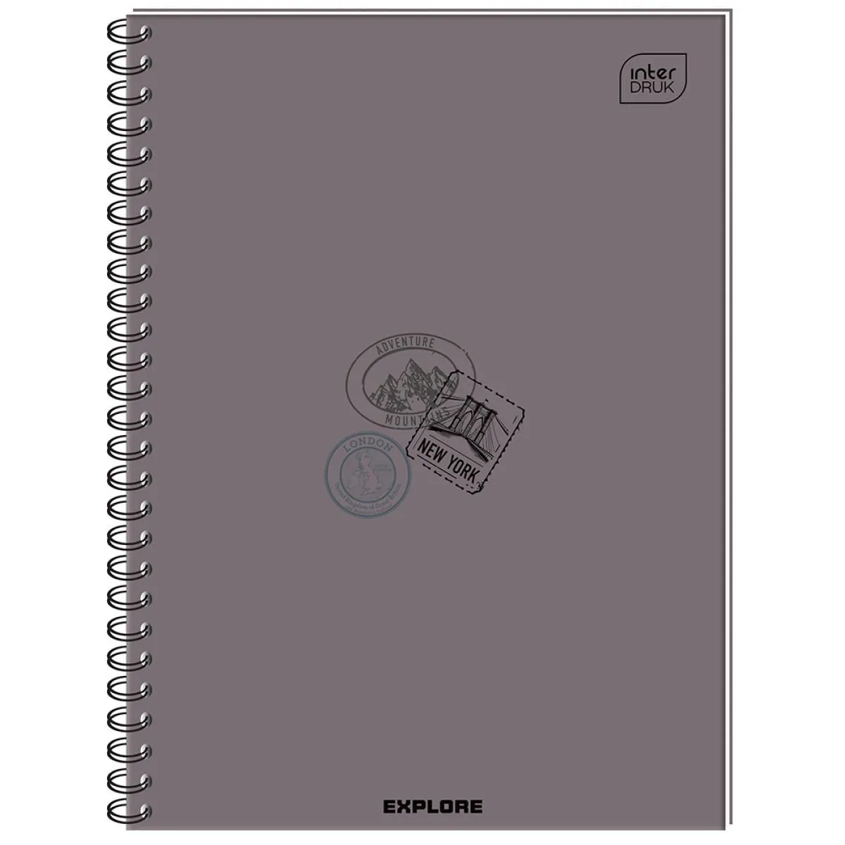 Spiralni notes A5, tvrde korice, 100 listova na kvadratiće (Više vrsta) 