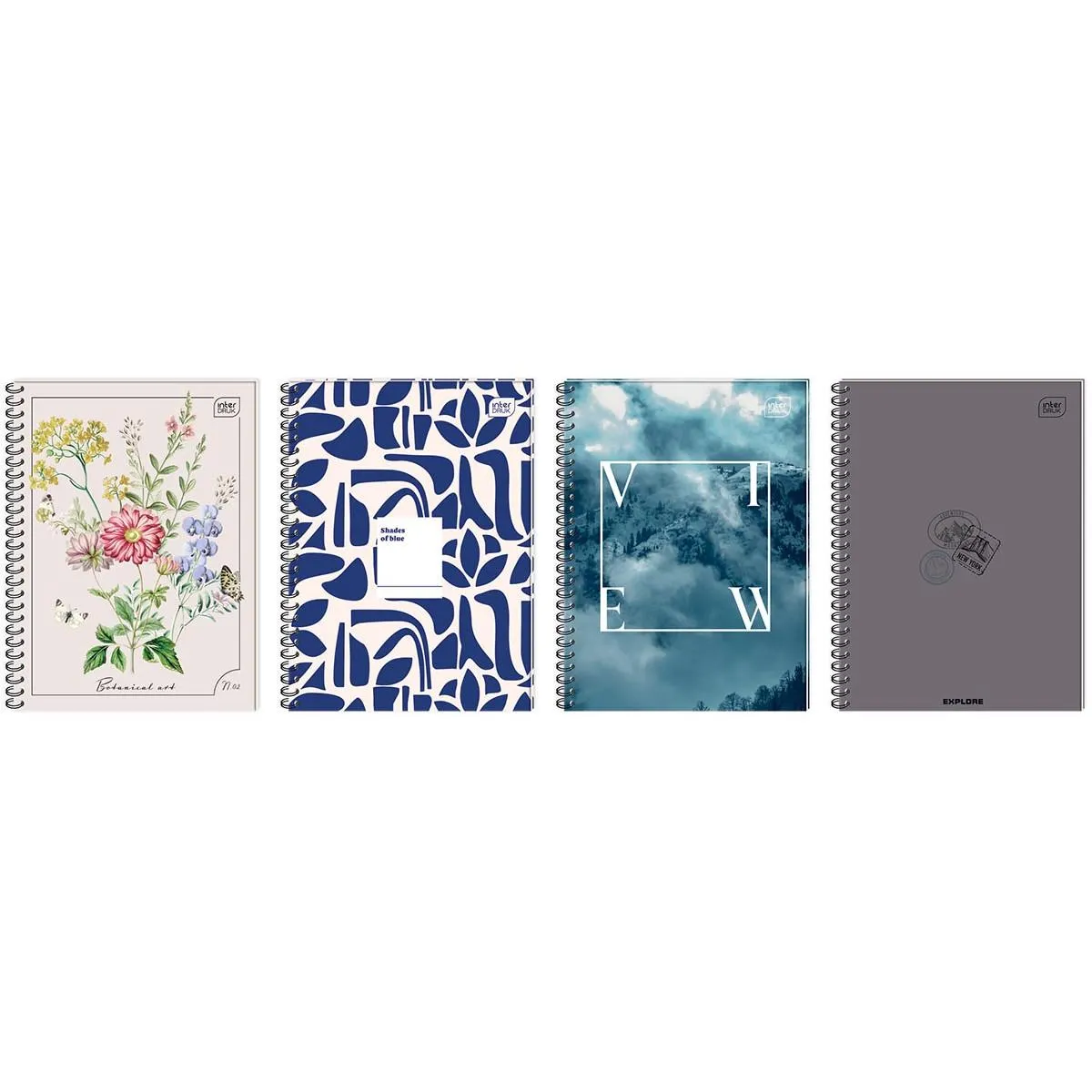 Spiralni notes A5, tvrde korice, 100 listova na kvadratiće (Više vrsta) 
