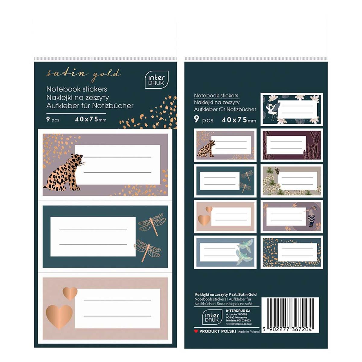 Nalepnice za sveske GOLD 7,5 x 4 cm 