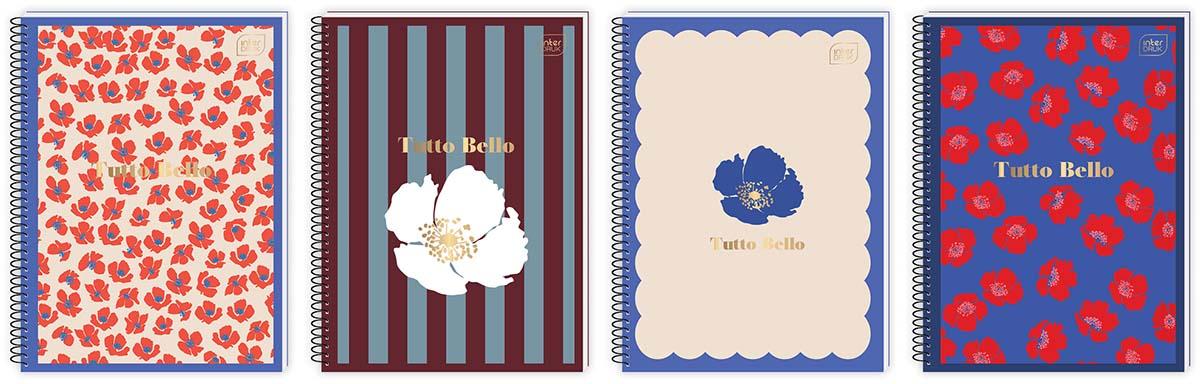 Spiralni notes A6 TUTTO BELLO 80 listova na kvadratiće (Više vrsta) 