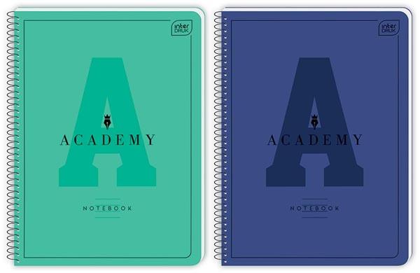 Notes sa spiralom A5 linije ACADEMY (DVE VRSTE) 