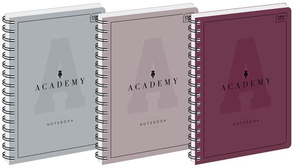 Notes sa spiralom A4 kvadratići ACADEMY (TRI VRSTE) 