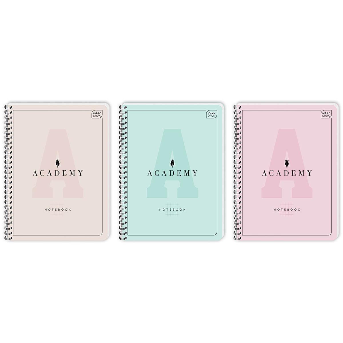 Notes A4 ACADEMY PASTEL 100 listova na kvadratiće (Više vrsta) 