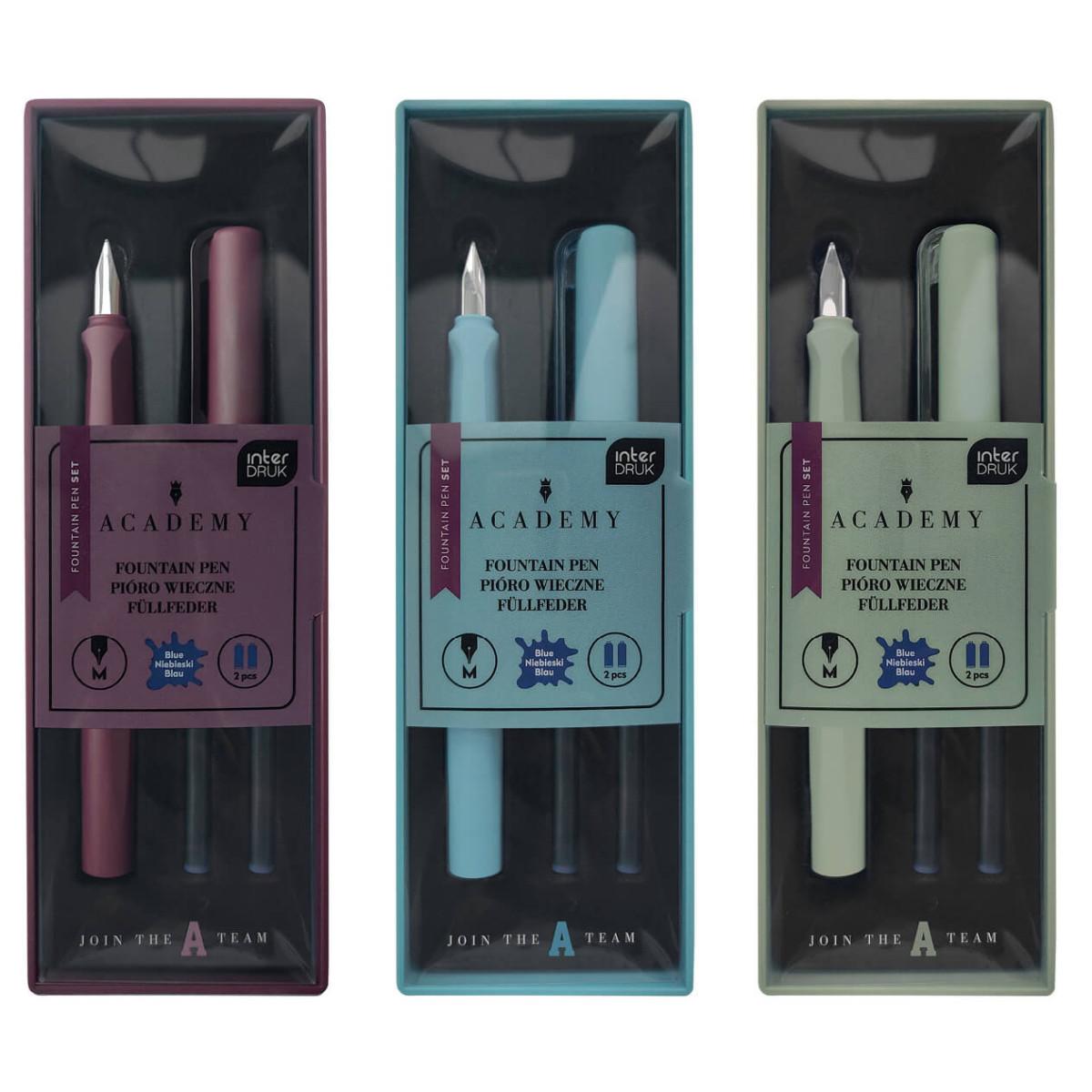 Set nalivpero + dve patrone ACADEMY (TRI VRSTE) 