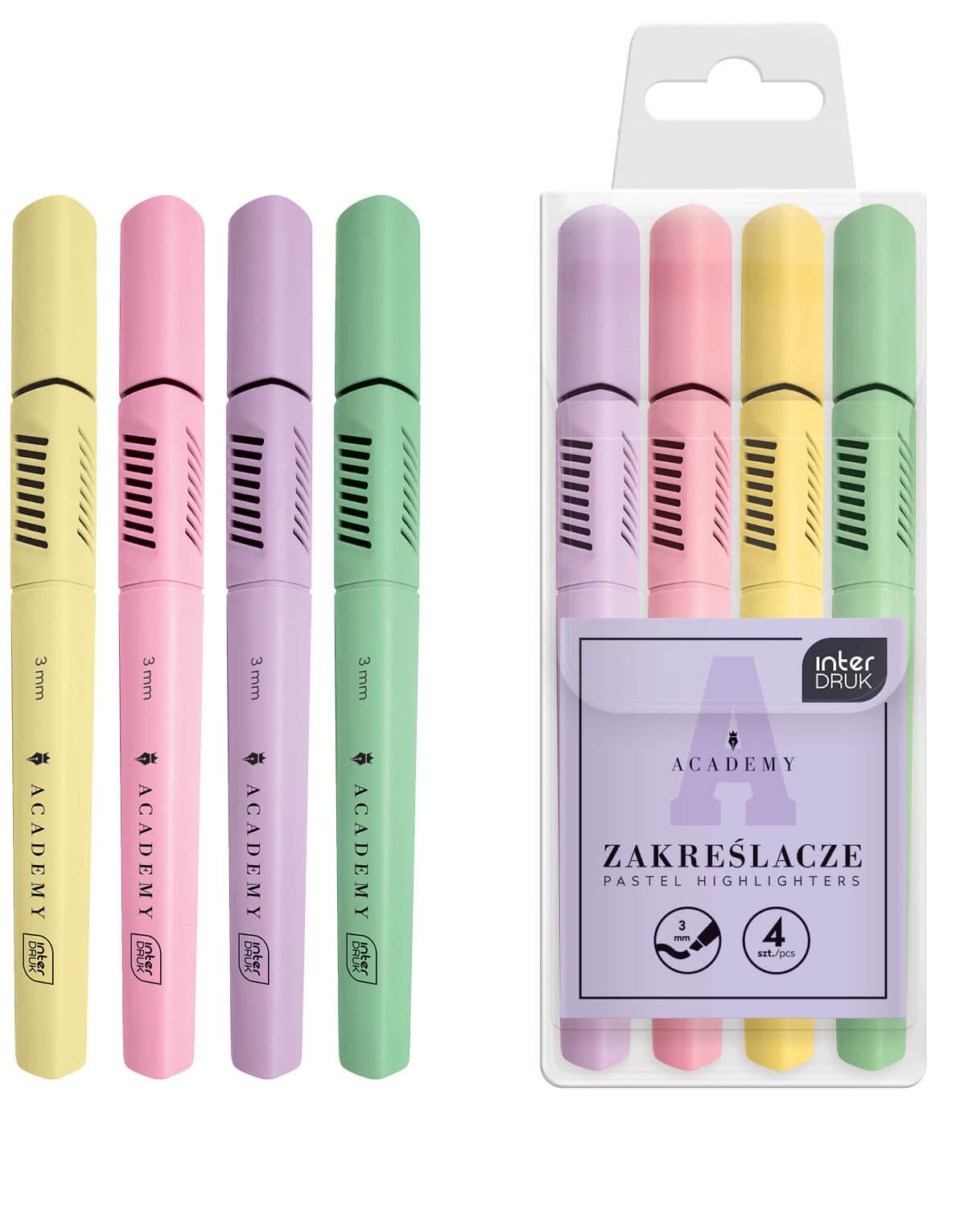 Set četiri signira pastelnih boja ACADEMY 