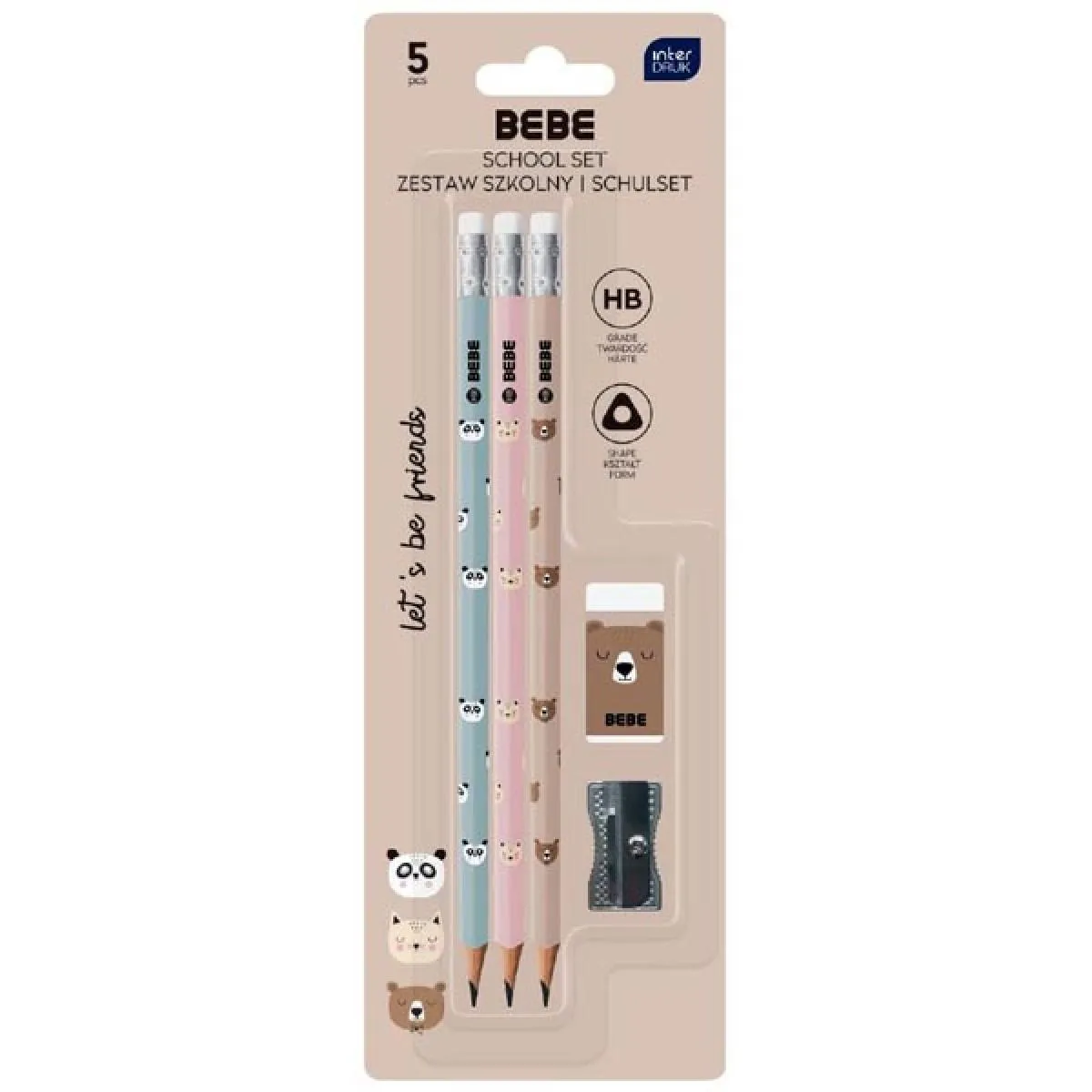 Školski set  FRIENDS - krem 