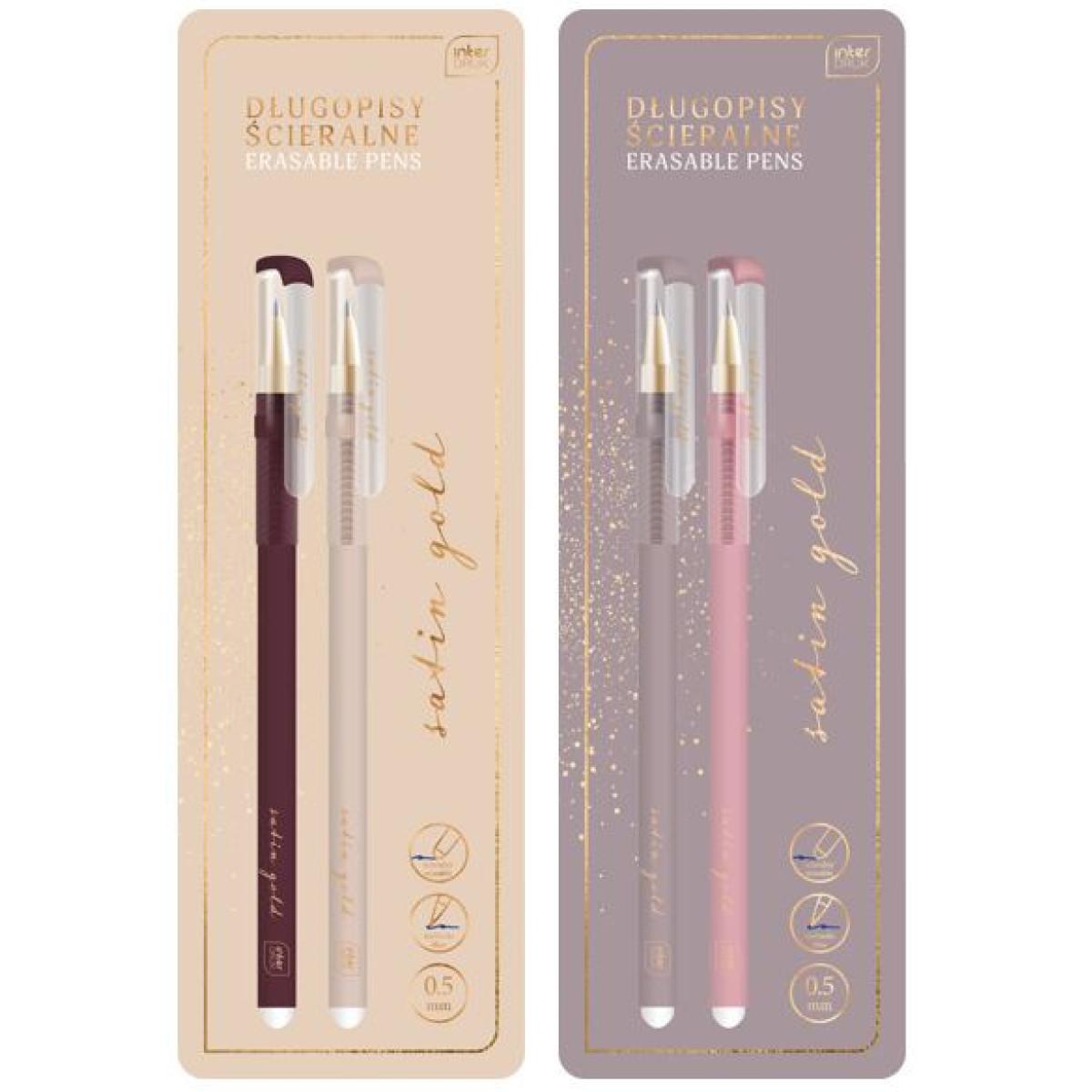 Set dve piši-briši  hemijske olovke SATIN GOLD  (DVE VRSTE) 