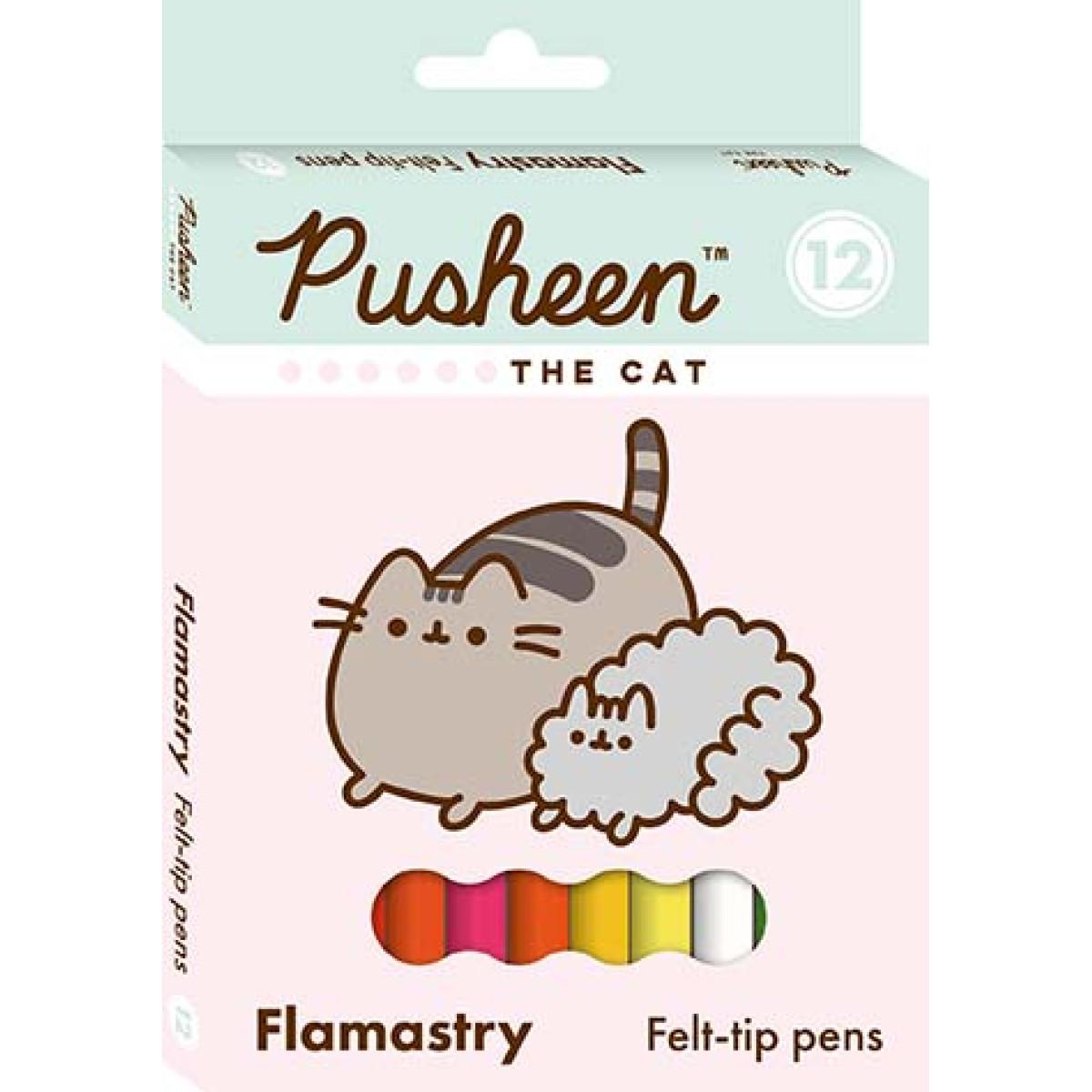 Flomasteri PUSHEEN THE CAT  12kom 