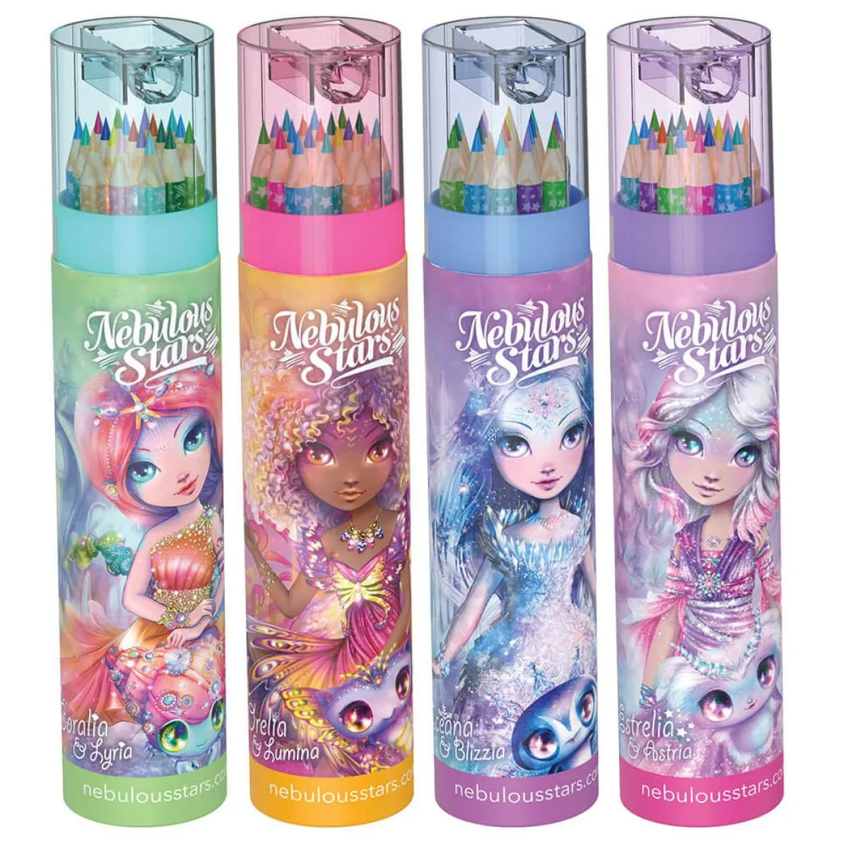 NEBULOUS drvene bojice u tubi 18kom  - VIŠE MOTIVA 