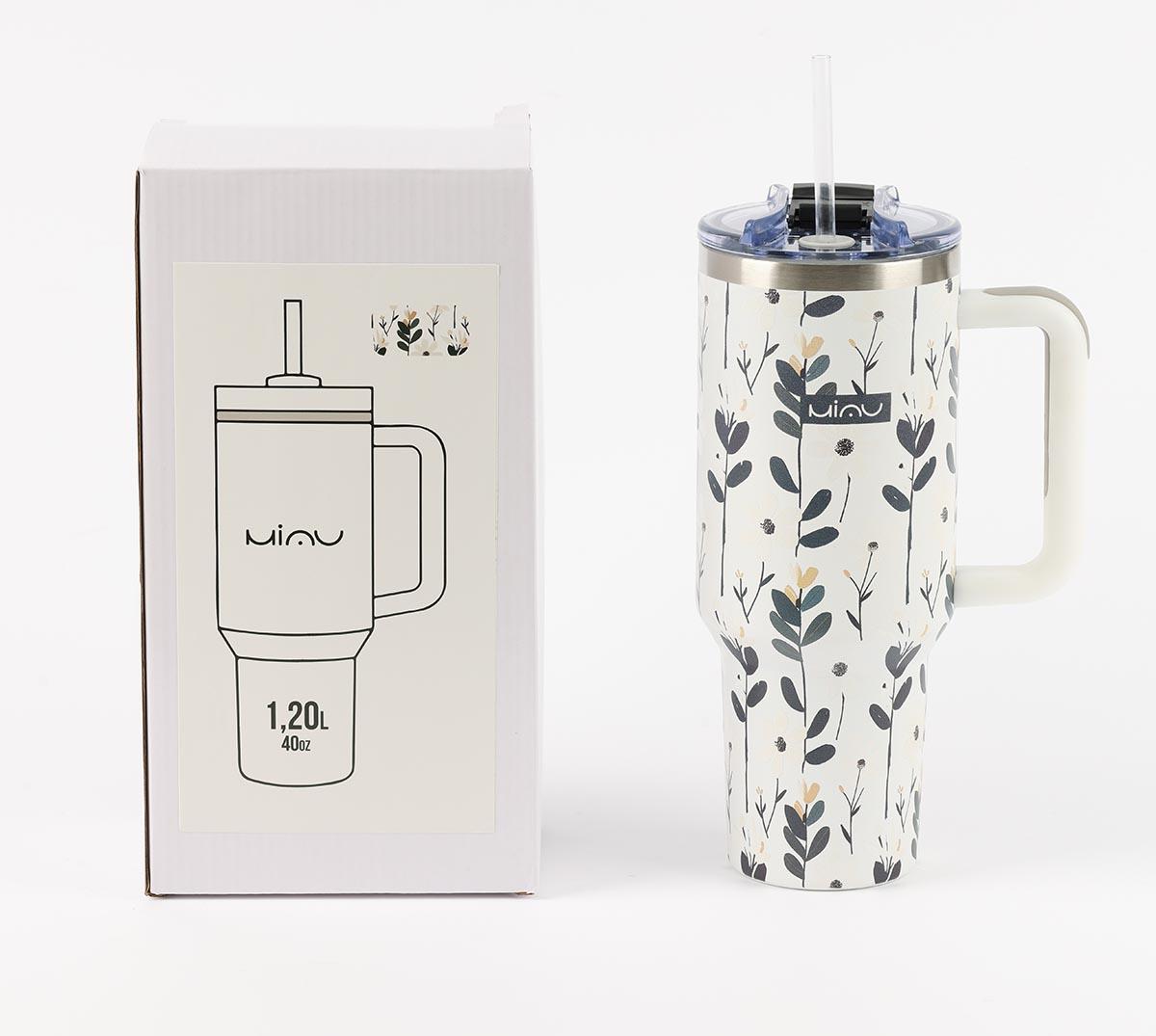 Putna šolja 1200ml od nerđajućeg čelika MIAU FLOWER 