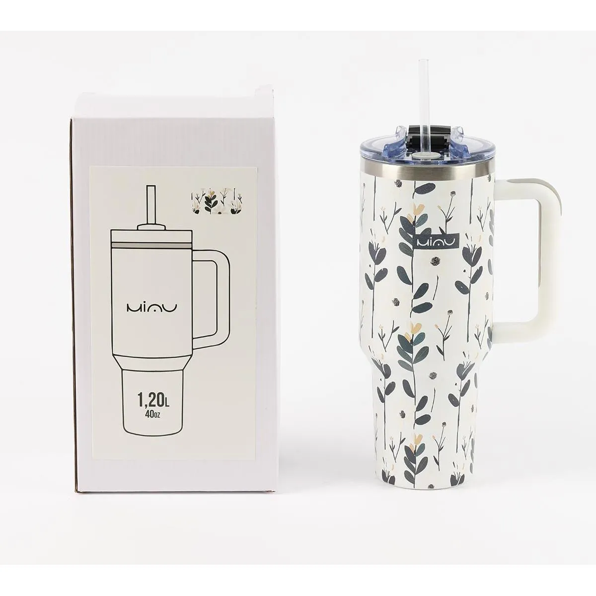Putna šolja 1200ml od nerđajućeg čelika MIAU FLOWER 