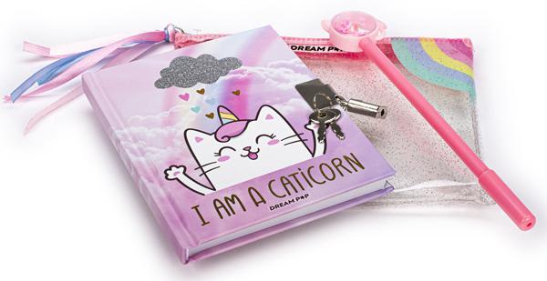 Dnevnik sa ključićem i hemijska olovka u neseseru 