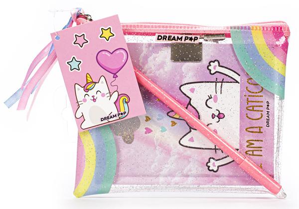 Dnevnik sa ključićem i hemijska olovka u neseseru 