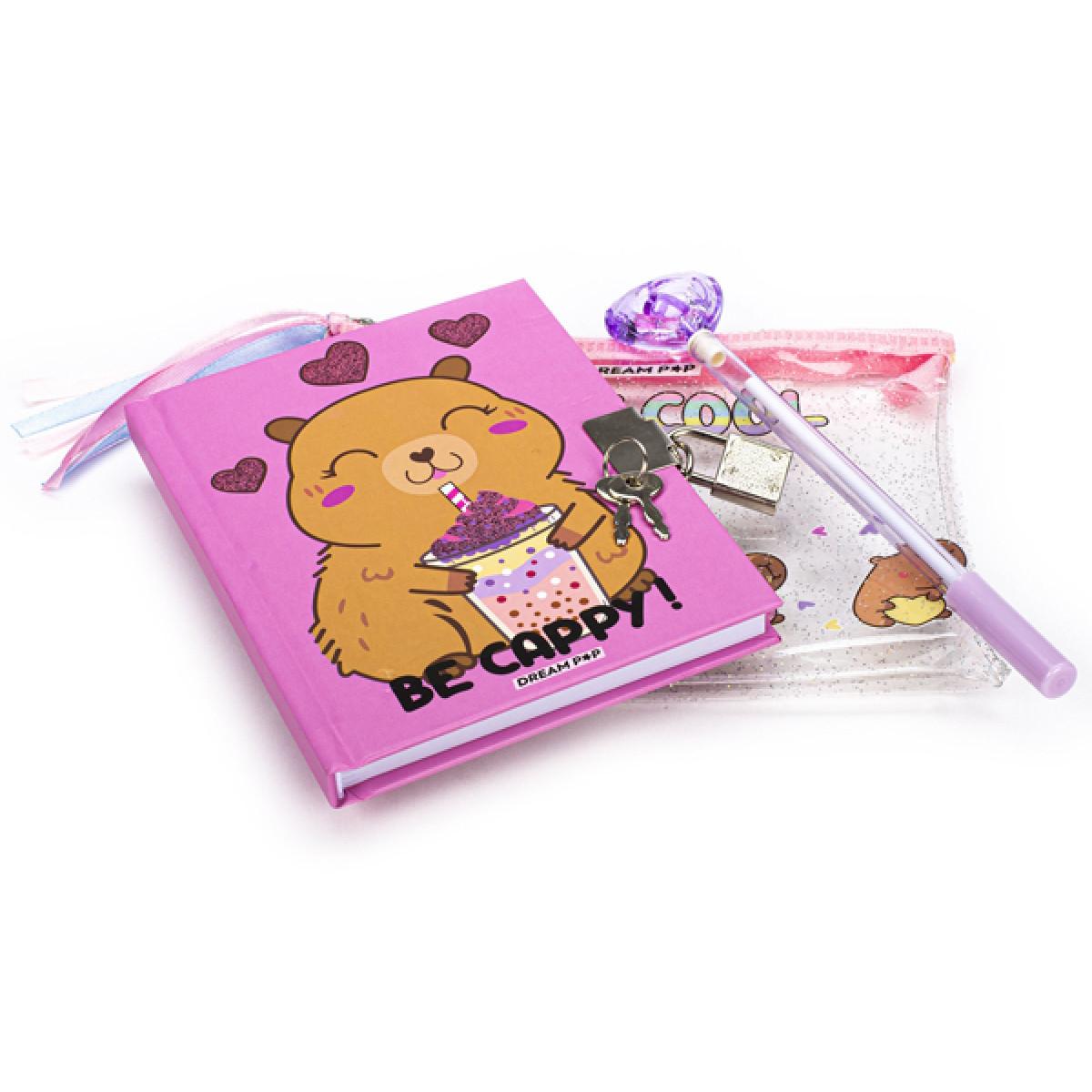 Dnevnik sa ključićem i hemijska olovka 