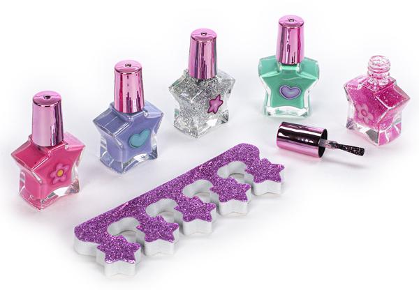 Set pet raznobojnih mini lakova za nokte i separatora 