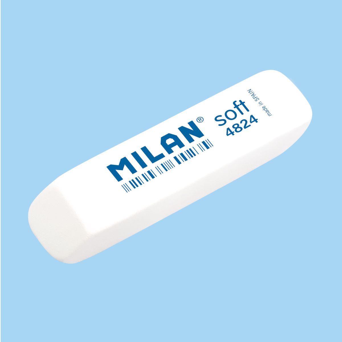 Bele drvene bojice sa gumicom MILAN 