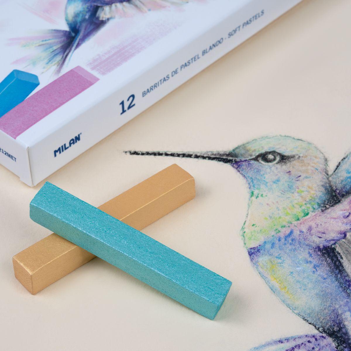 Pastelne boje MILAN - METALIZED 12 kom 