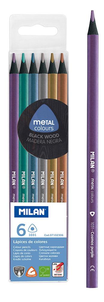 Drvene bojice MILAN METAL 6kom 