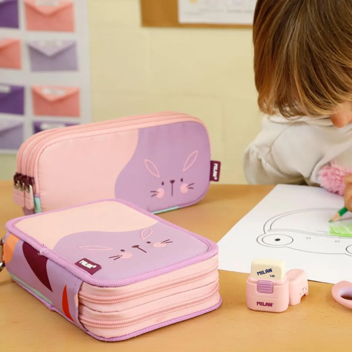 Gumica za brisanje sa četkicom MILAN - FUNNY (Više vrsta) 