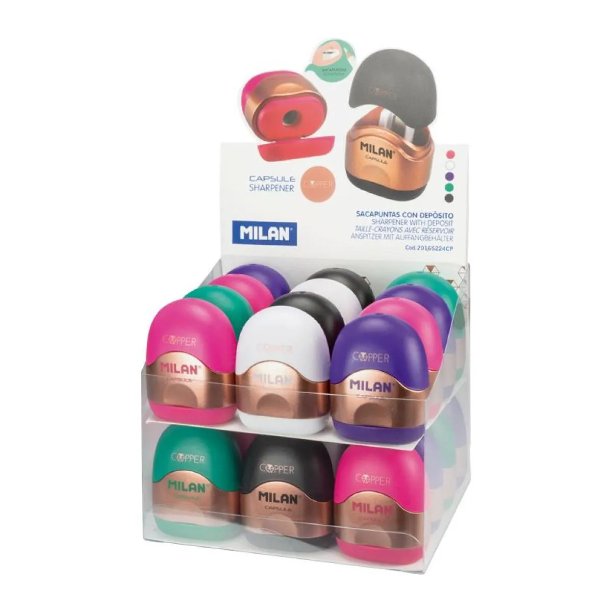 Rezač za olovke MILAN - COPPER (Više vrsta) 