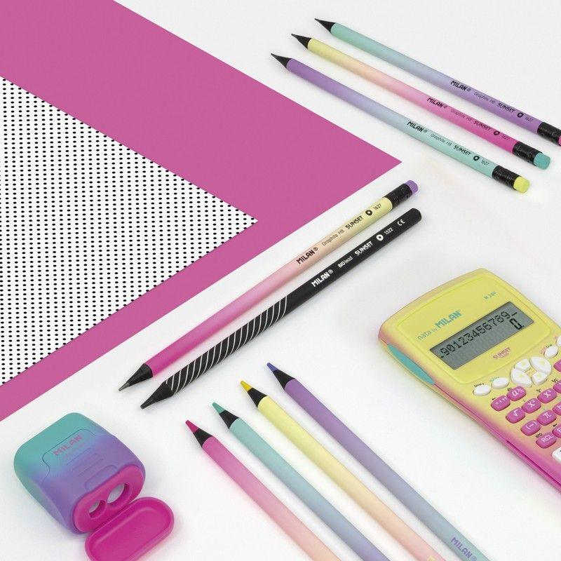 Grafitna olovka HB sa gumicom MILAN - SUNSET (Više vrsta) 