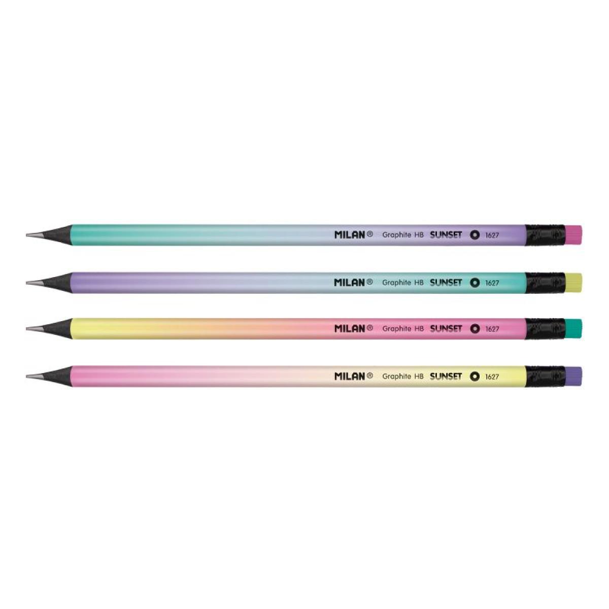 Grafitna olovka HB sa gumicom MILAN - SUNSET (Više vrsta) 