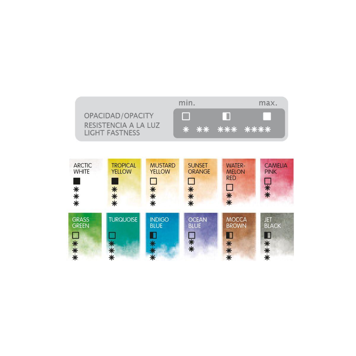 Akvarel boje MILAN - HALF PANS 12 kom 