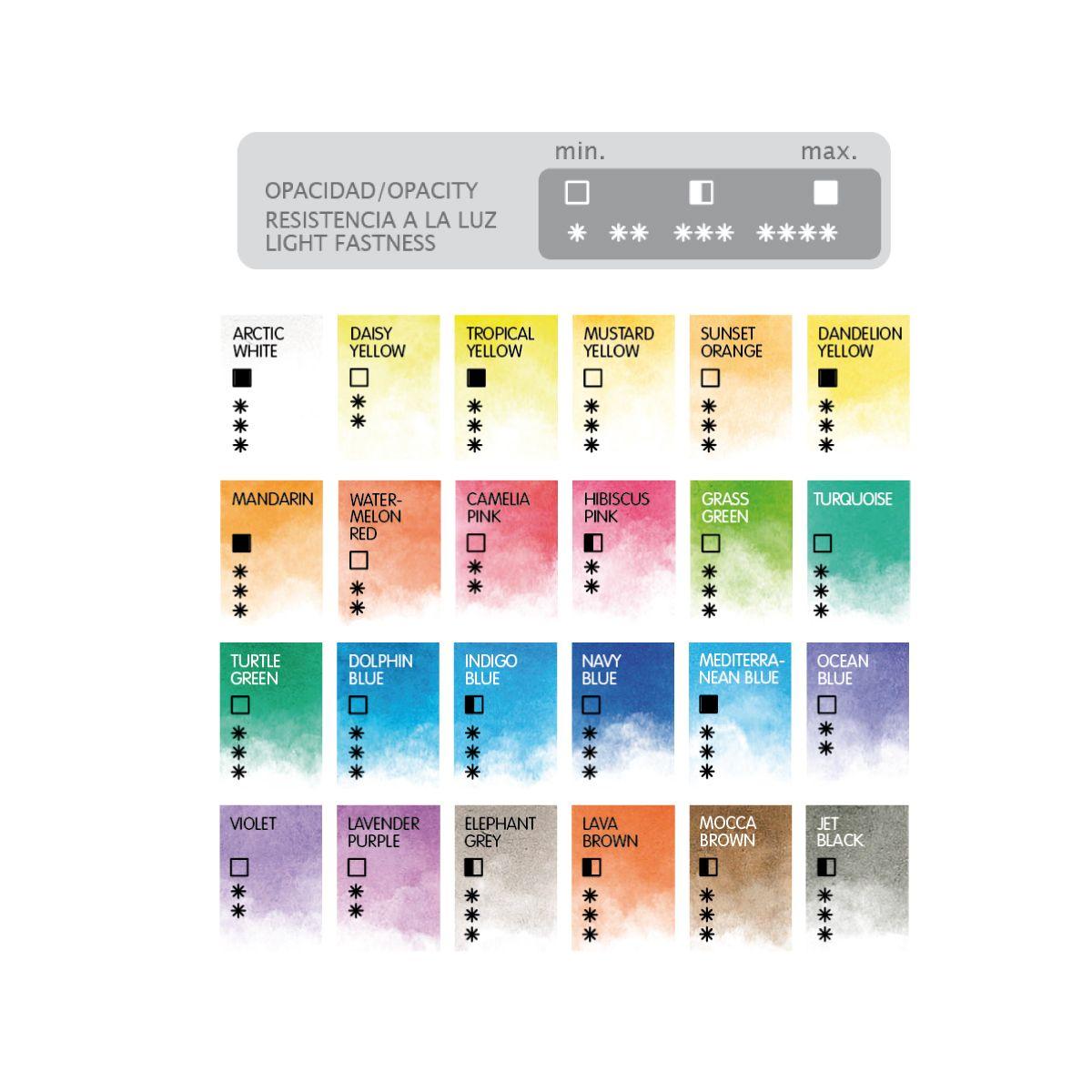 Akvarel boje MILAN - HALF PANS 24 kom 