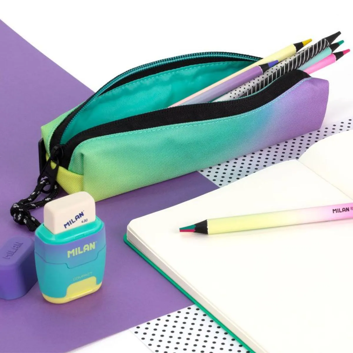 Futrola za olovke MILAN - SUNSET GREEN 20.5x4.5x5 cm 
